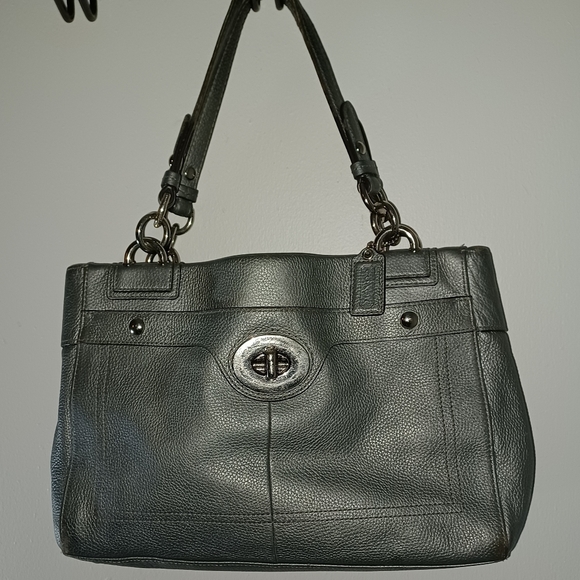 Coach Silver/grey shoulder bag - Picture 5 of 9